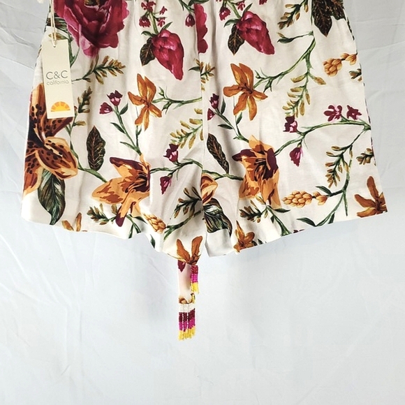 NWT C&C California Floral Linen Shorts - Picture 8 of 10